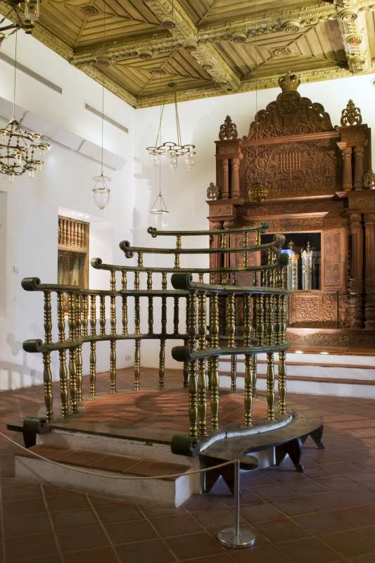 Interior of the Kadavumbagam synagogue